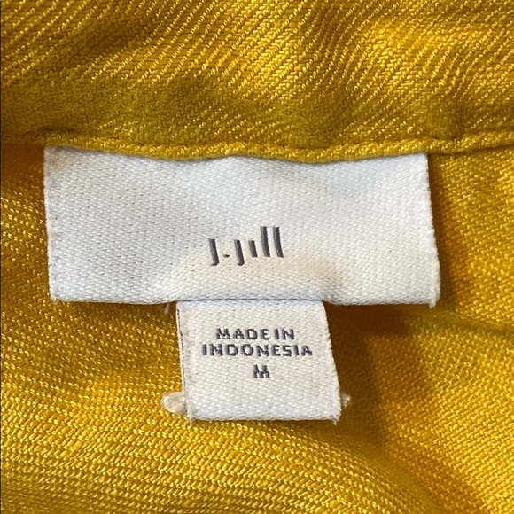 J Jill Yellow Linen Blazer with Notched Lapel - Picture 3 of 7